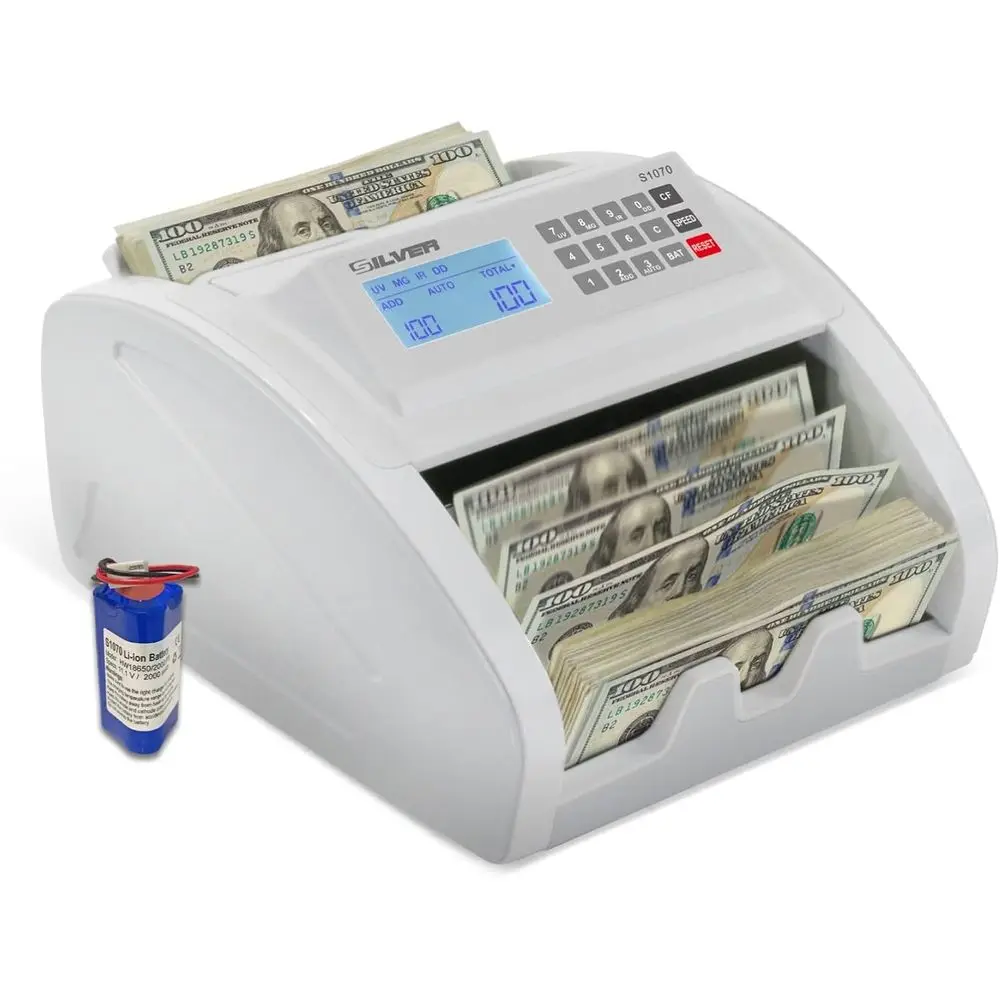 

LCD Display UV/MG/IR/Dual/Half-Length/CHN Bill Counter with Backup Battery, 1500 Bills/Min, S1070
