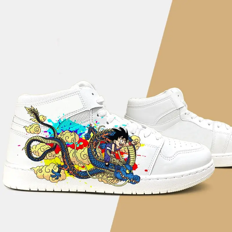 لعبة دراغون بول أنيمي جوكو رجل أحذية رياضية كاجوال حذاء أبيض طالب الراحة الرياضية حجم كبير أحذية مفلكنة Zapatillas De Hombre