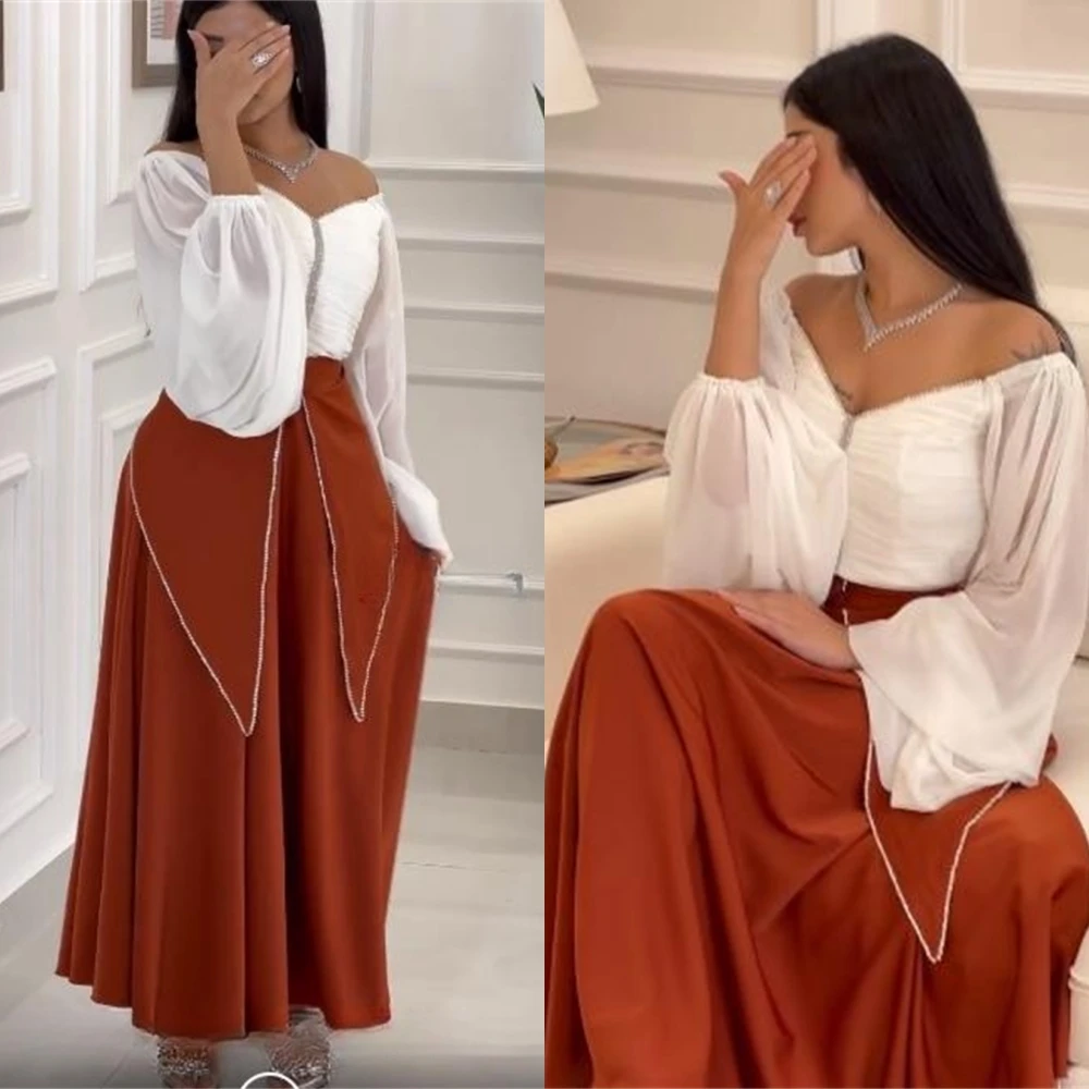 Robe de Rhen satin drapé à épaules dénudées pour filles noires, robes de Rh, A-ligne, exquis, occasion formelle, haute qualité, 2023