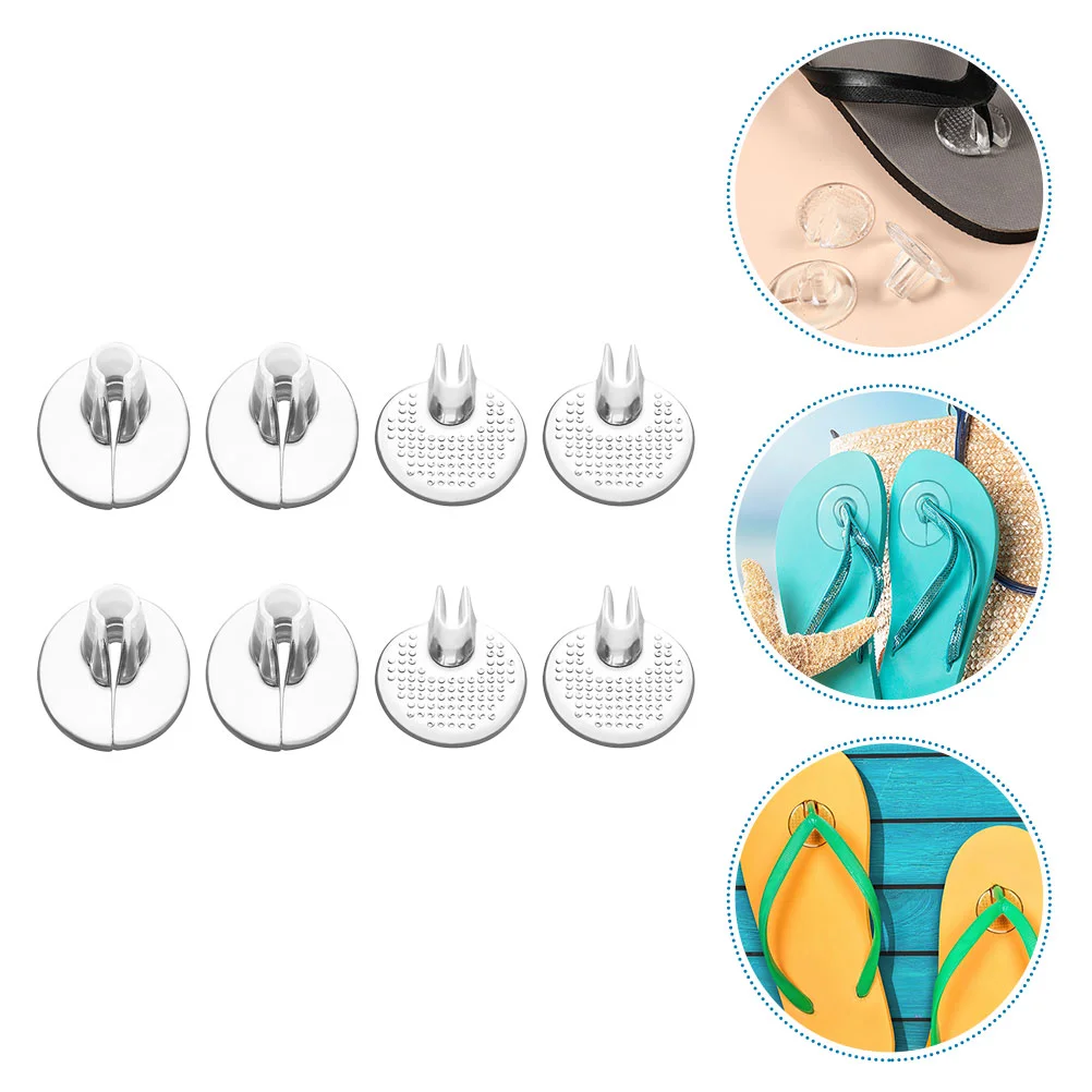 4 Pairs Transparent PU Toe Patches Thong Cushions Protector Flip-flops Pads Protectors Forefoot Insoles