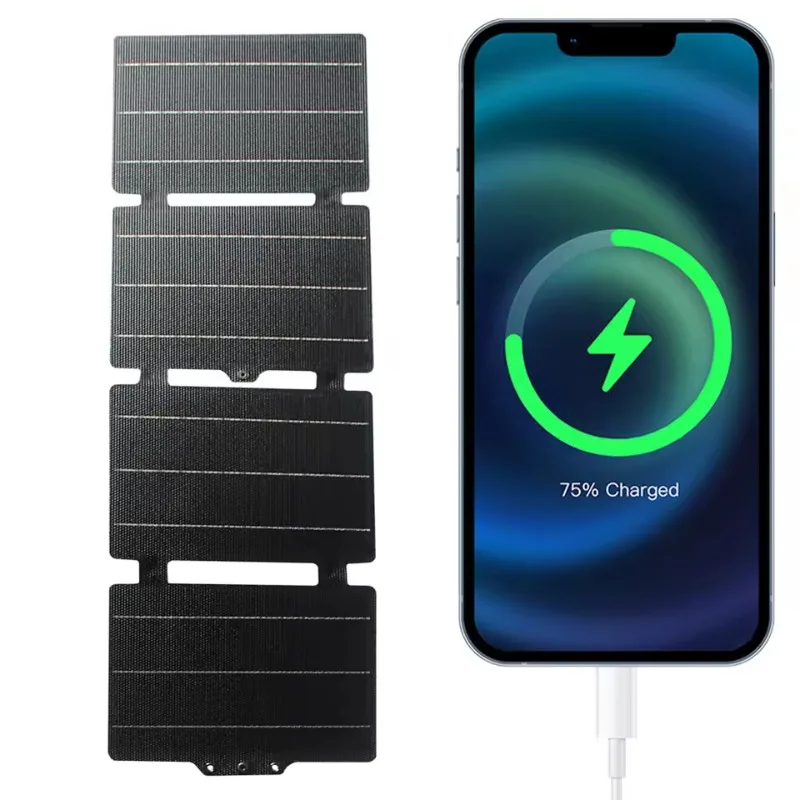 30W 60W Lightweight Solar Panel Charger IPX6 Waterproof Flexible Folding Solar Charger 3 Output Ports for Outdoor Camping Hiking