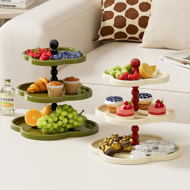 UFORU Fruit tray Multi-storey living room exquisite high appearance level afternoon tea tray French cake dessert snack tray
