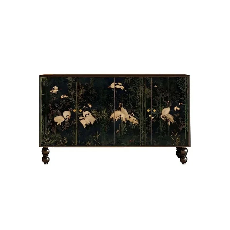 

New Chinese French style, dining side cabinet, living room, entrance storage, European retro storage decorative cabinet