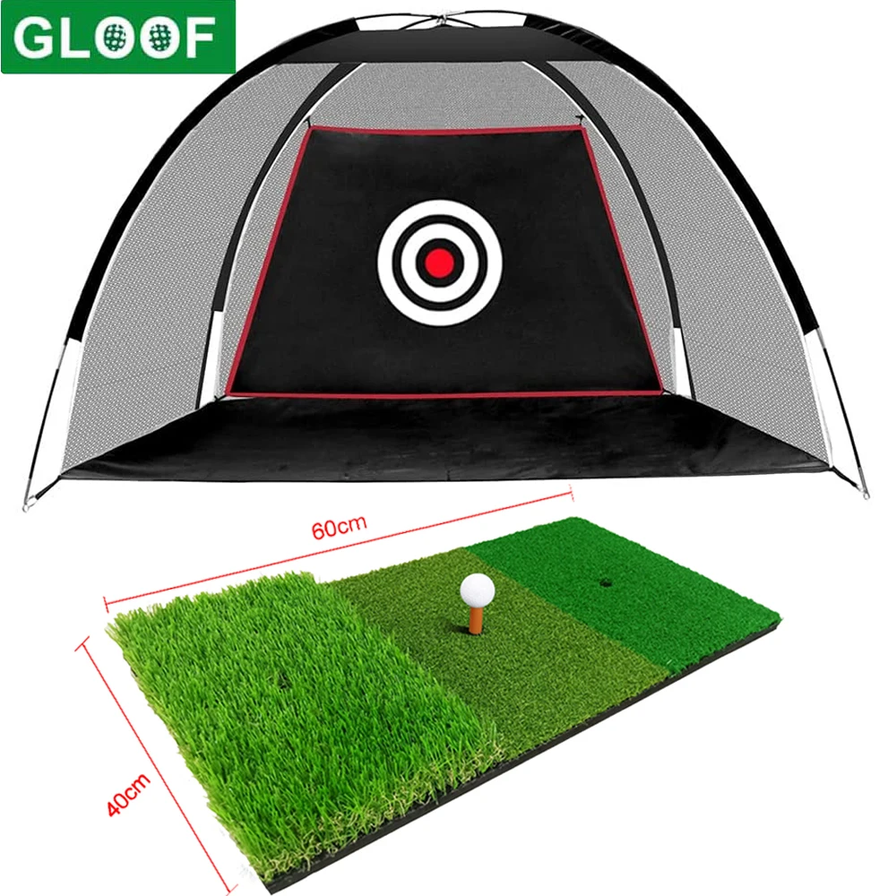 2m Golf Übungs netz Zelt Schlag käfig Outdoor Indoor Grünland Mesh Matte Garten Golf Trainings geräte Golf zubehör