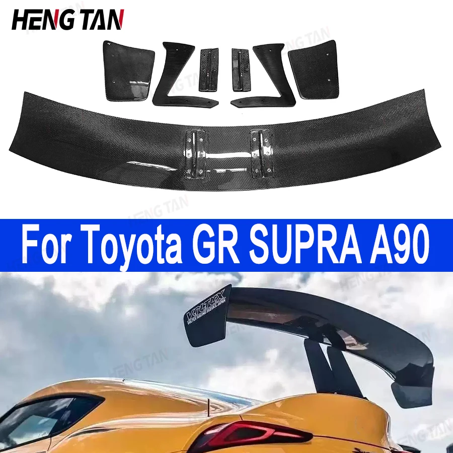 

For Toyota Supra GR A90 A91 2019 + VX Style Carbon Fiber Tail fins Rear Trunk Spoiler Guide Wing Rear Wing Car Trunk Diverter