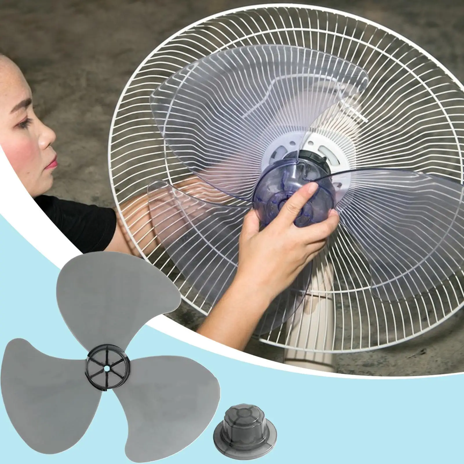 

Fan Blade Plastic Fan Blade 3 Leaves For Standing Pedestal Floor Wall Table Fanner Electric Fan Accessories Replacement Parts