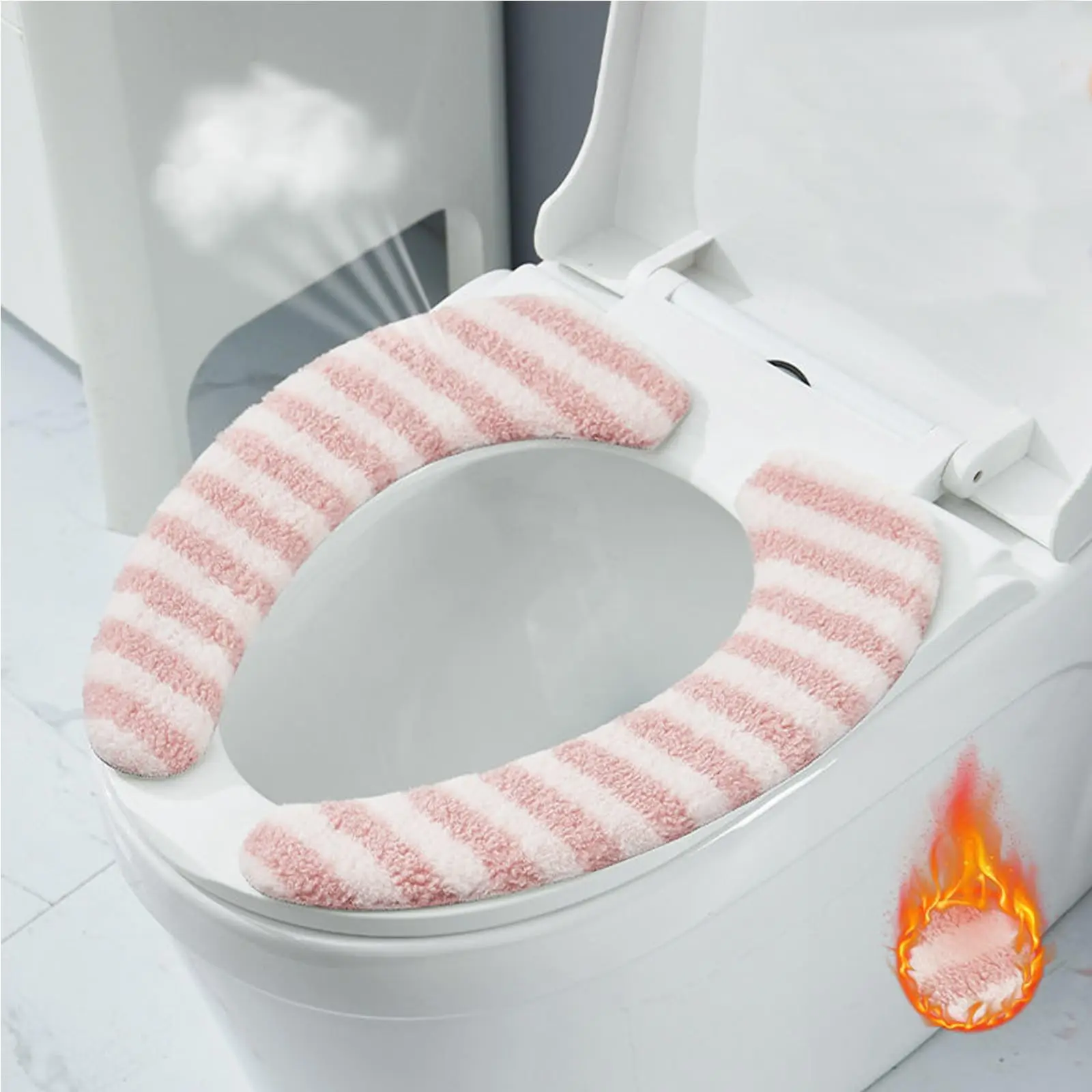 Wc-sitz Kissen Abdeckung Waschbar Verdickte Wc Matte Winter Weiche Wärmer Abdeckung Wc Sitz Abdeckung Bad Zubehör Wiederverwendbar