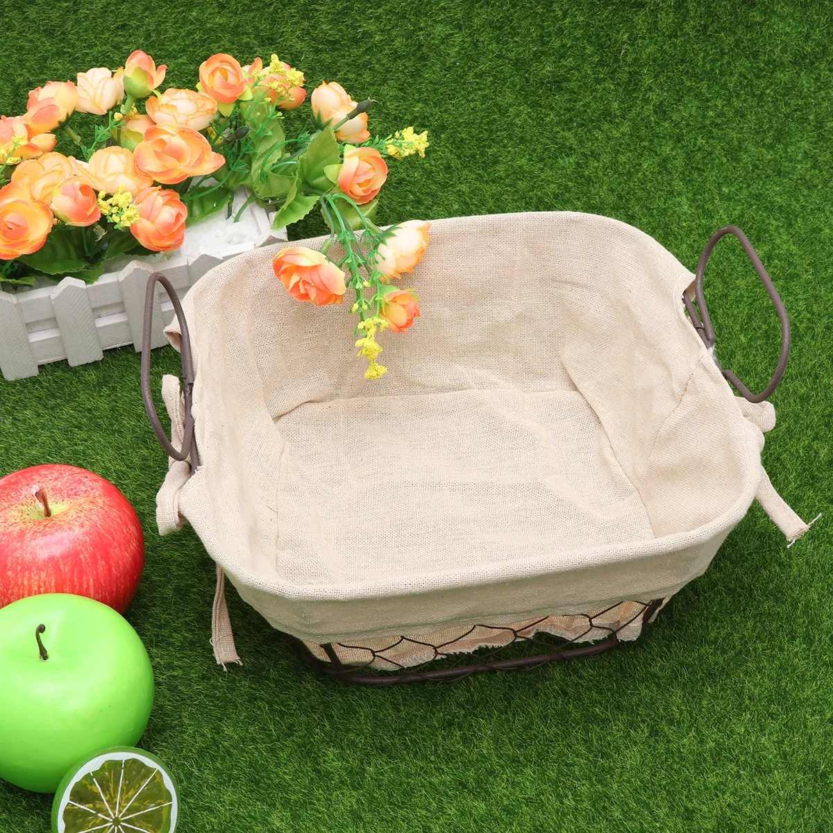 

Iron Art Fruit Basket Premium Storage Basket for Snacks Bread Vegetable Display Container Snack Storage Box Bread Container