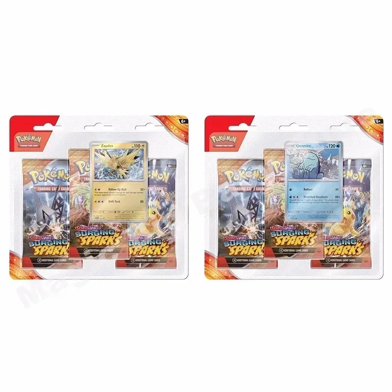 Original Genuine Pokemon PTCG Cards US Version English SV8 Booster Pack Surging Sparks Original Box ETB Trainer Box Child Gift