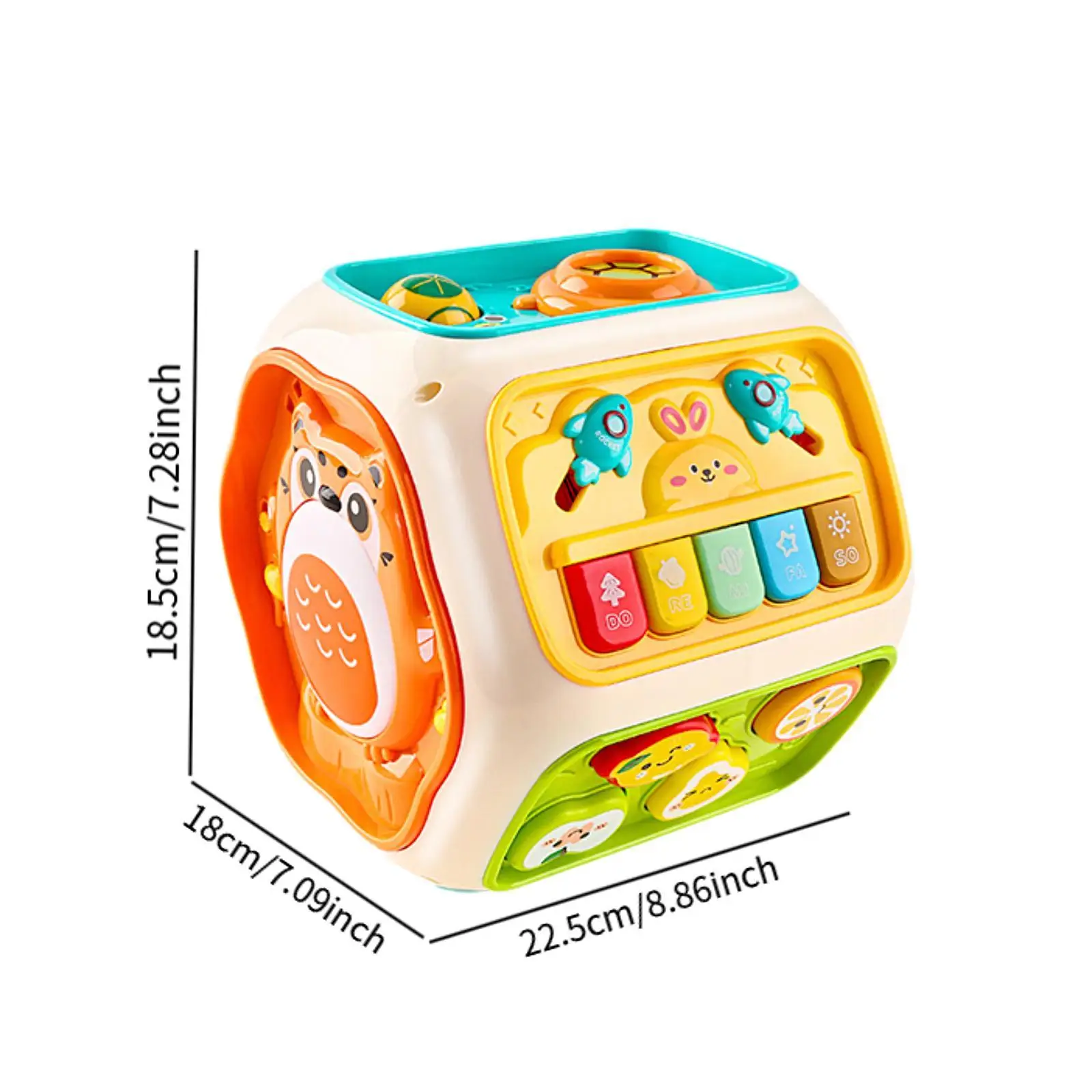 Infants Hand Drum Instruments Set Early Development Musical Multifunction Cube for Toddlers Kids 1 2 3 4 Year Old Holiday Gifts