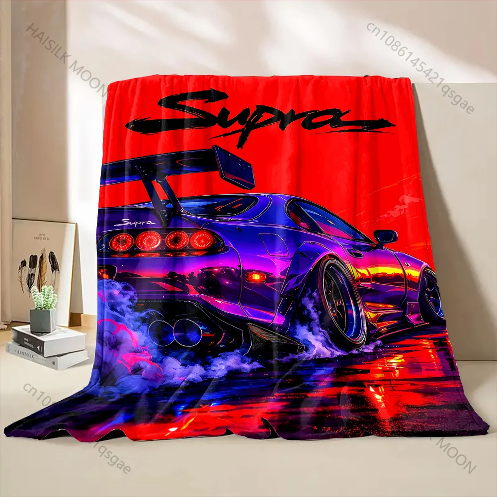Sports car smoke red background Print Adult Children Warm Blankets Home Travel Car Soft Comfortable Suitable for all seasons 6