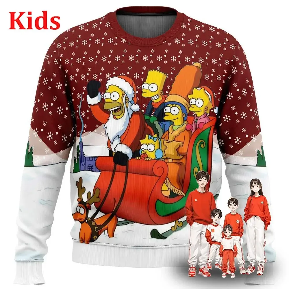 Ugly Christmas Sweater Christmas Sweater Gift Santa Claus Pullover Kids 3D Sweatshirt And Top Autumn Clothi Детские Свитшоты