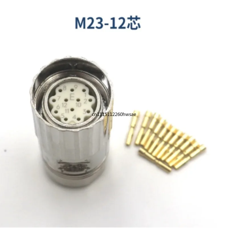 M23 Aviation Plug 623 Connector, Servo Encoder Feedback Female Connector, 12 Pin 17 Pin Circular Cable Connector