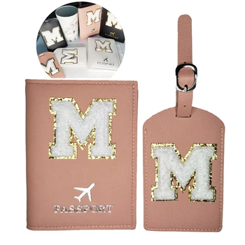 מכתב אופנה חדש מודפס דרכון כיסוי נשים גברים גברים מזוודות תג דרכון כרטיס טיסה