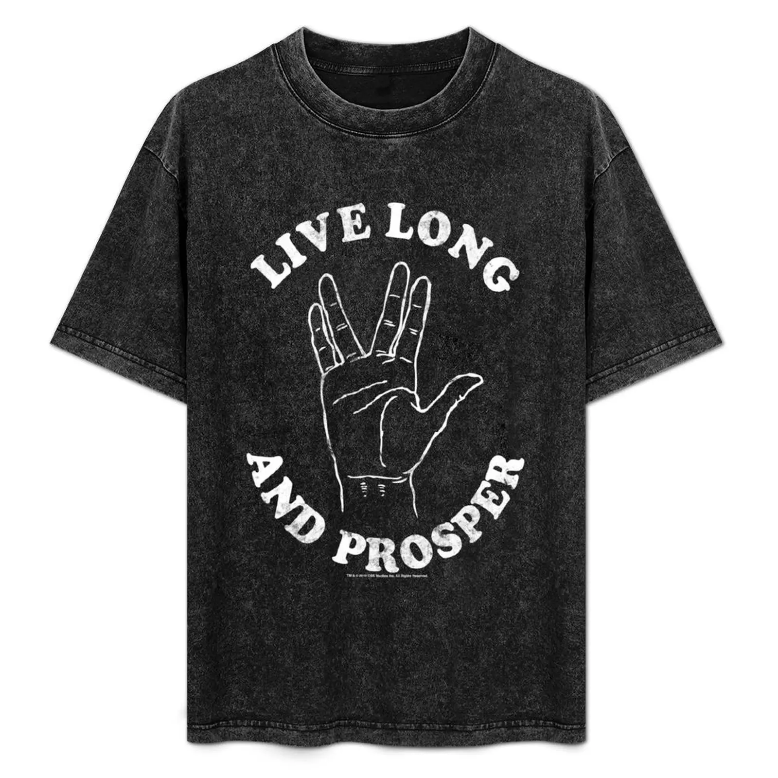 

Star Trek: The Original Series Live Long And Prosper Line Art T-Shirt Basic Daily Outfit Short Sleeve Tee