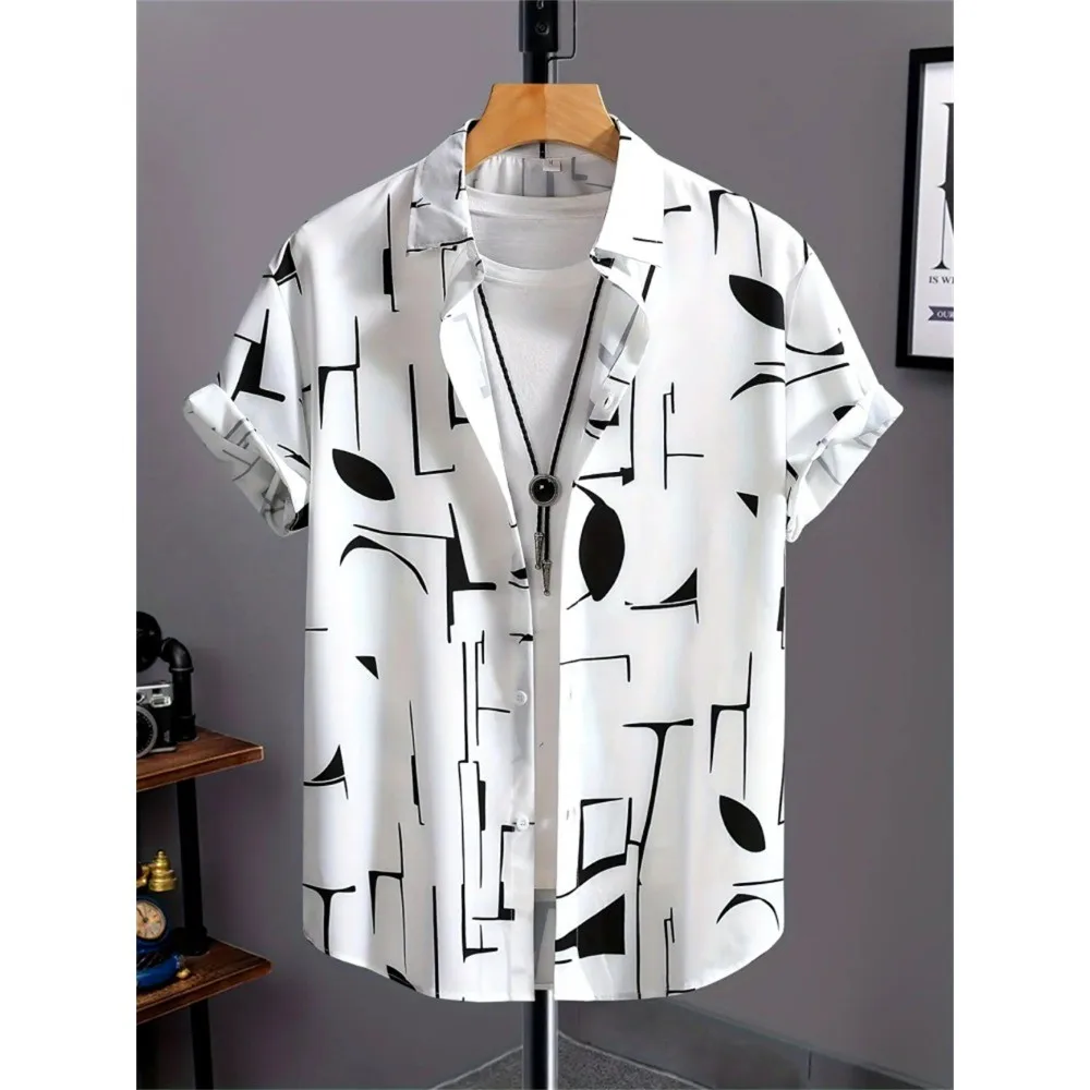 

Мужская рубашка с 3D принтом в стиле ретро, модный топ с короткими рукавами, пляжная спортивная рубашка, уличная гавайская рубашка с короткими рукавами, мужская одежда
