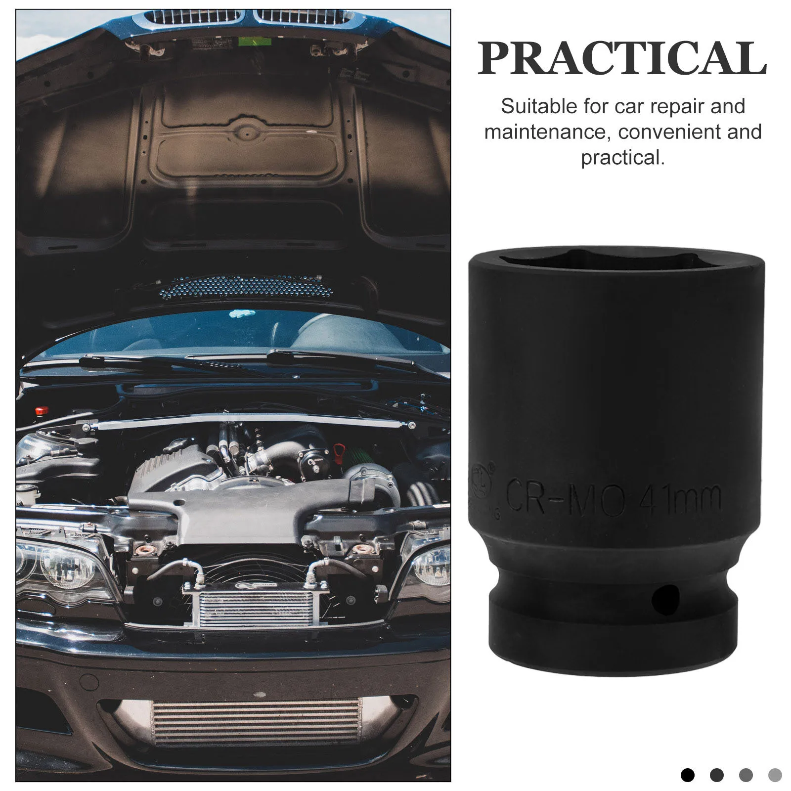 

1 Inch Impact Socket 6-Point Drive Alloy Steel Double-Headed Auto Repair Tool Longevity Robust Wear-Resistant Mechanic DIY