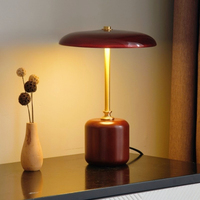12W Retro Wood Glass Copper Table Lamp Luxury Timber Desktop Light Study Living Room Bedside Bedroom Home Decor Night Lighting
