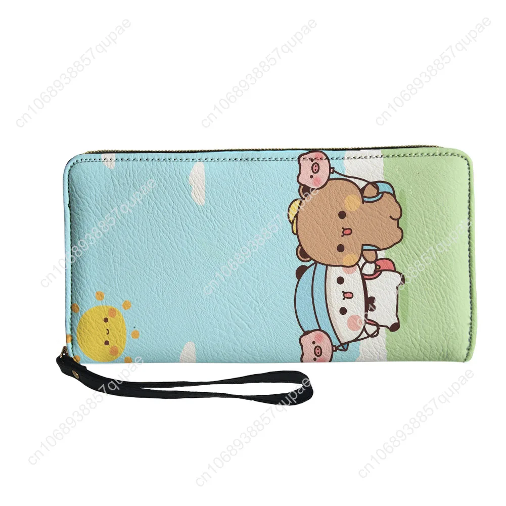 Cartoon Animation B-Bubu Dudu Custom Wallet Purse Mens Womens Zipper Long Wallets Double Print  Portable Wallet Gift Bag