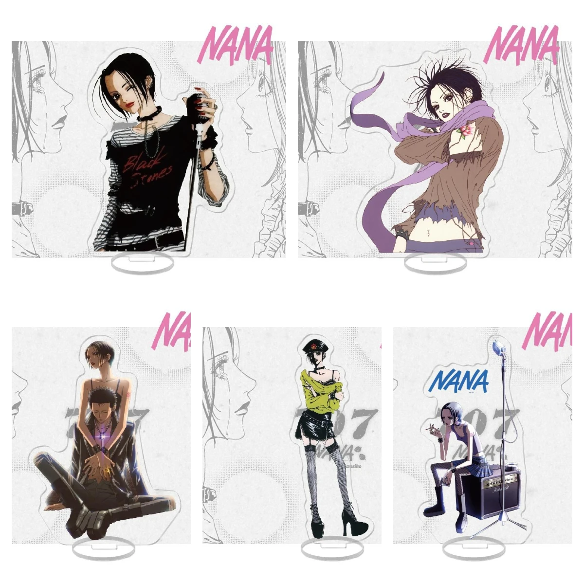 Anime NANA Black White Manga Acrylic Stand Oosaki Nana Komatsu Hachi Okazaki Shinichi Keychain Collection Desk Display Ornament