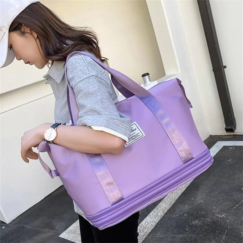 Travel Bag Women Shoulder Bag Quality Casual Handbag Double Zipper Expansion Bag Large Female Bag Fashion New Luggage Bags 2023