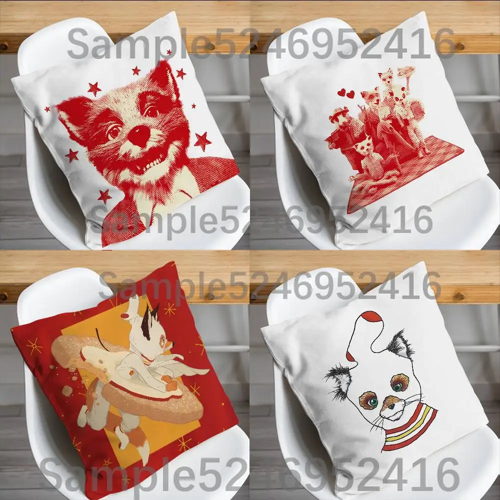 F-Fantastic Mr.Fox Ash Pillow Case Cover Square Sofa With For Pattern Comfortable Cushion suitable Of Room