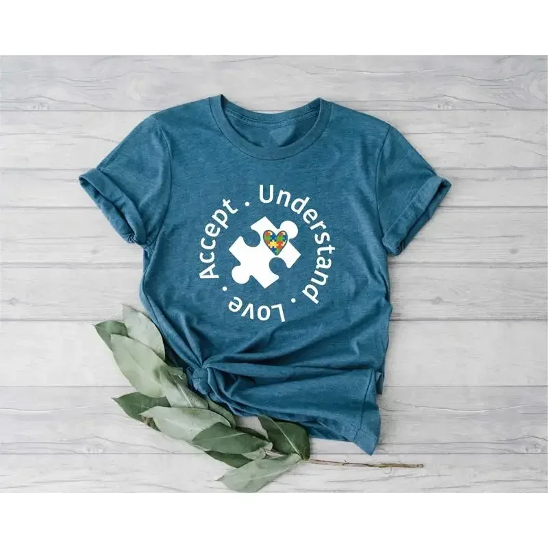 Accept Love Understand Autism T Shirt For Mom Awareness Month Teacher
