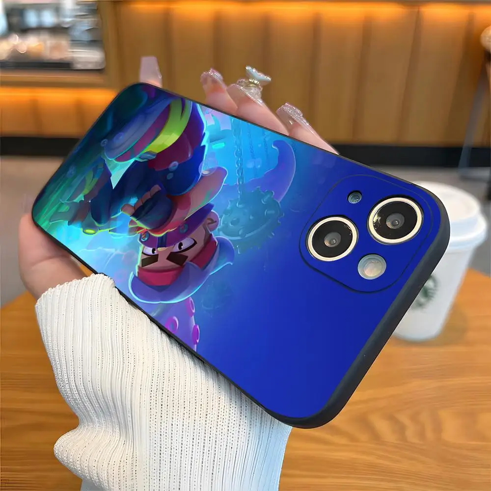 Custodia per telefono Cartoon Game Stars L-Leons per iPhone 16 e 15 14 13 12 Mini 11 XR XS X Max 7 8 Plus Pro Max Soft shell nero