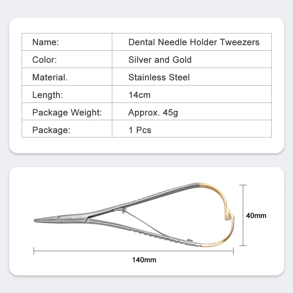 Standard Dental Needle Holder Tweezers Orthodontic Instrument Dentistry Product Stainless Steel Mathieu Needle Holder