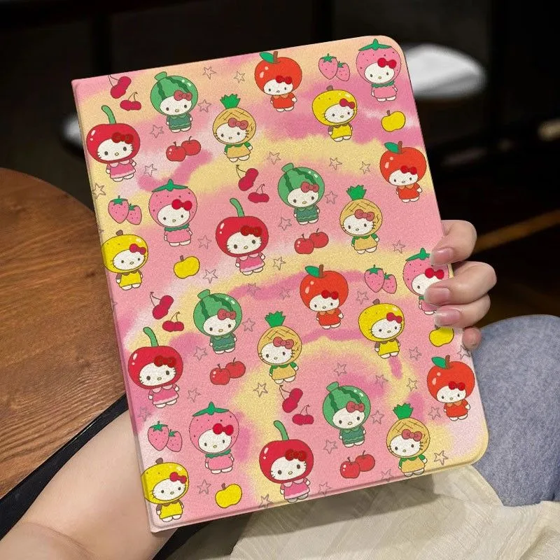 

Милый чехол-книжка с фруктовым котиком для планшетов Xiaomi Pad 7 Pro 11.2 дюйма, Mipad 5, 6 Pro 11 дюймов, 6s Pro 12.4 дюйма, Redmi Pad SE Pro 12.1 дюйма