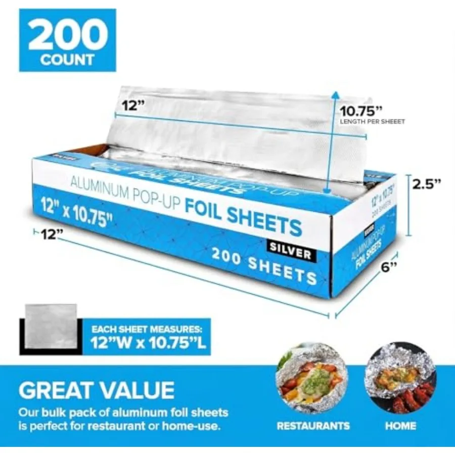 Count Pre-Cut Deli Aluminum Wraps 12