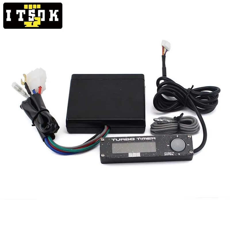 مؤقت توربو لسيارة السباق من النوع 0 شاشة LED رقمية عالمية أبيض وأحمر وأزرق مع شعار HK S #5