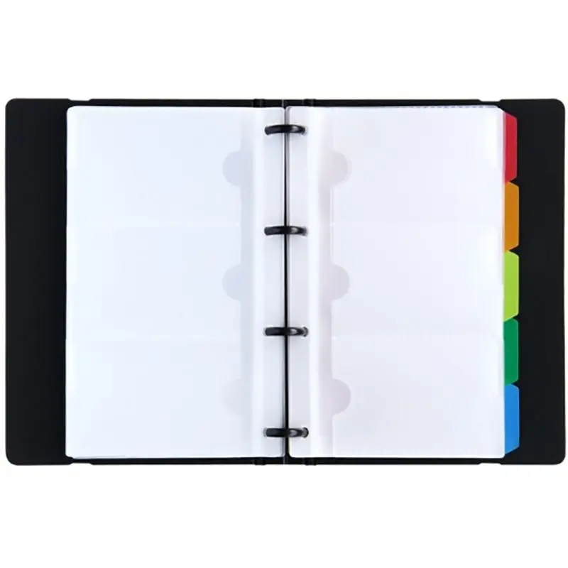 90 Slots PP Portable Large Capacity Loose Leaf Business Card Holder Business Name ID Credit Bank Card Book Organizer 19.8*14*3cm