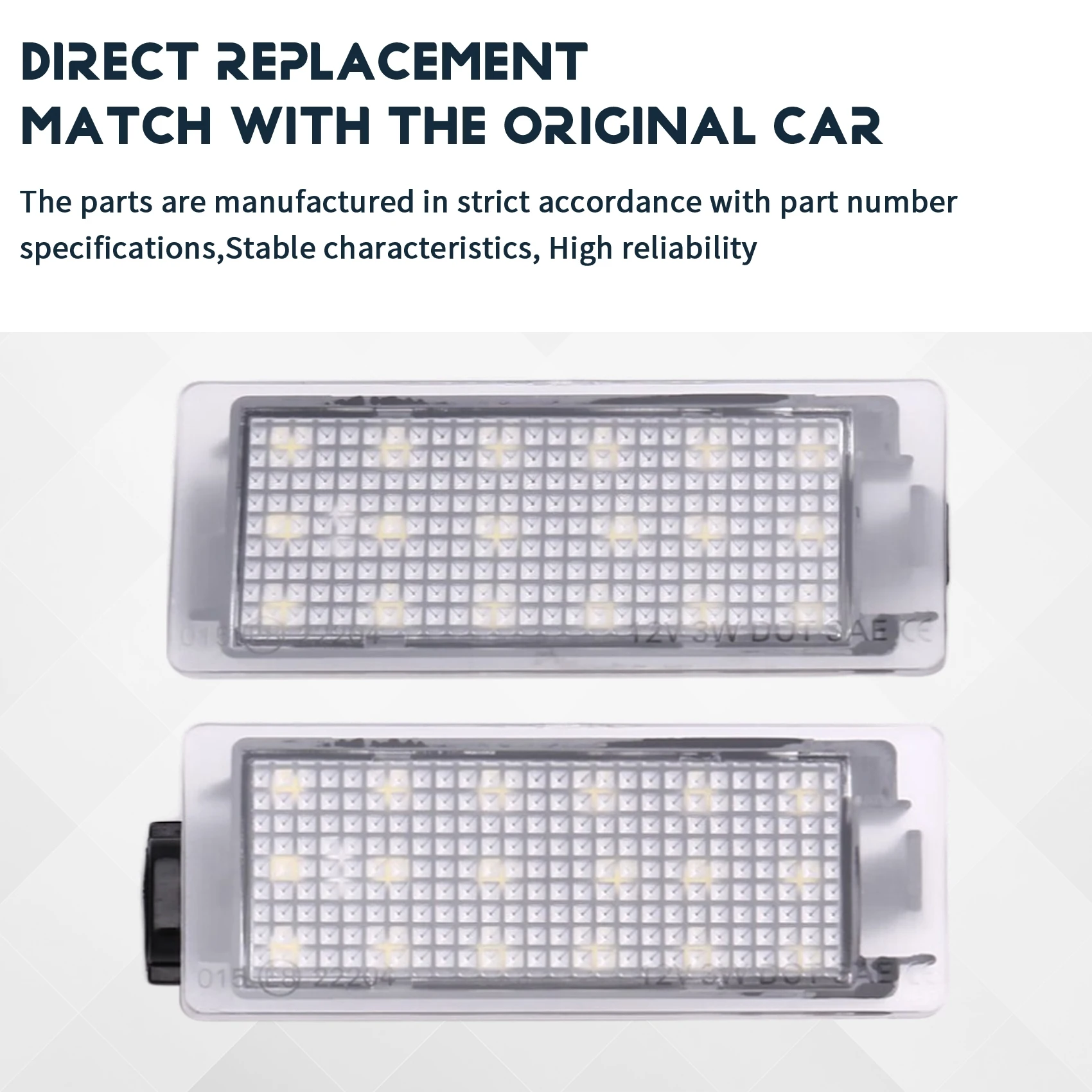 ABXN-Car LED أضواء لوحة الترخيص الخلفية 8200480127 لرينو كليو MK Espace Duster Laguan