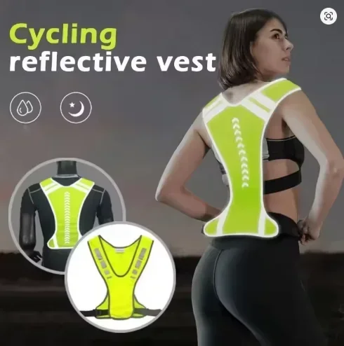 High Visibility Safety Highlight Night Motorcycle Reflective Cycling Vest Traffic Coat Night Running Working Reflective-Cloth