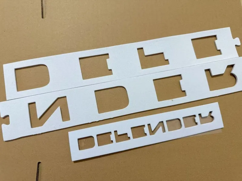 1X سيارة 2021 سنة ثلاثية الأبعاد ABS المدافع رسالة ملصقات للشعار الشارات ل المدافع سيارة الجبهة هود الخلفي جذع الجسم شعار شارة ملصقات #1