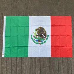 xvggdg   Mexico National flag 90X150cm polyester Hanging Printed Mex Mx Mexican National Flags Mexicanos Banner For Decoration