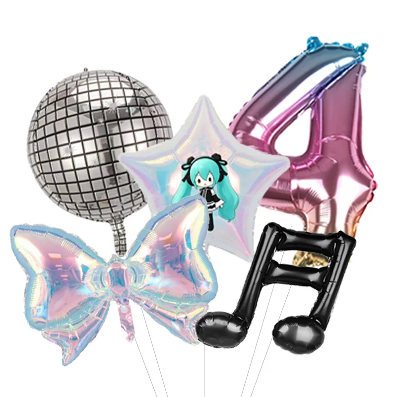 Hatsune Miku MEIKO KAITO Themed Balloon Bouquet Foil Mylar for Vocaloid Family Birthday Party Cake Table Decor - view 4
