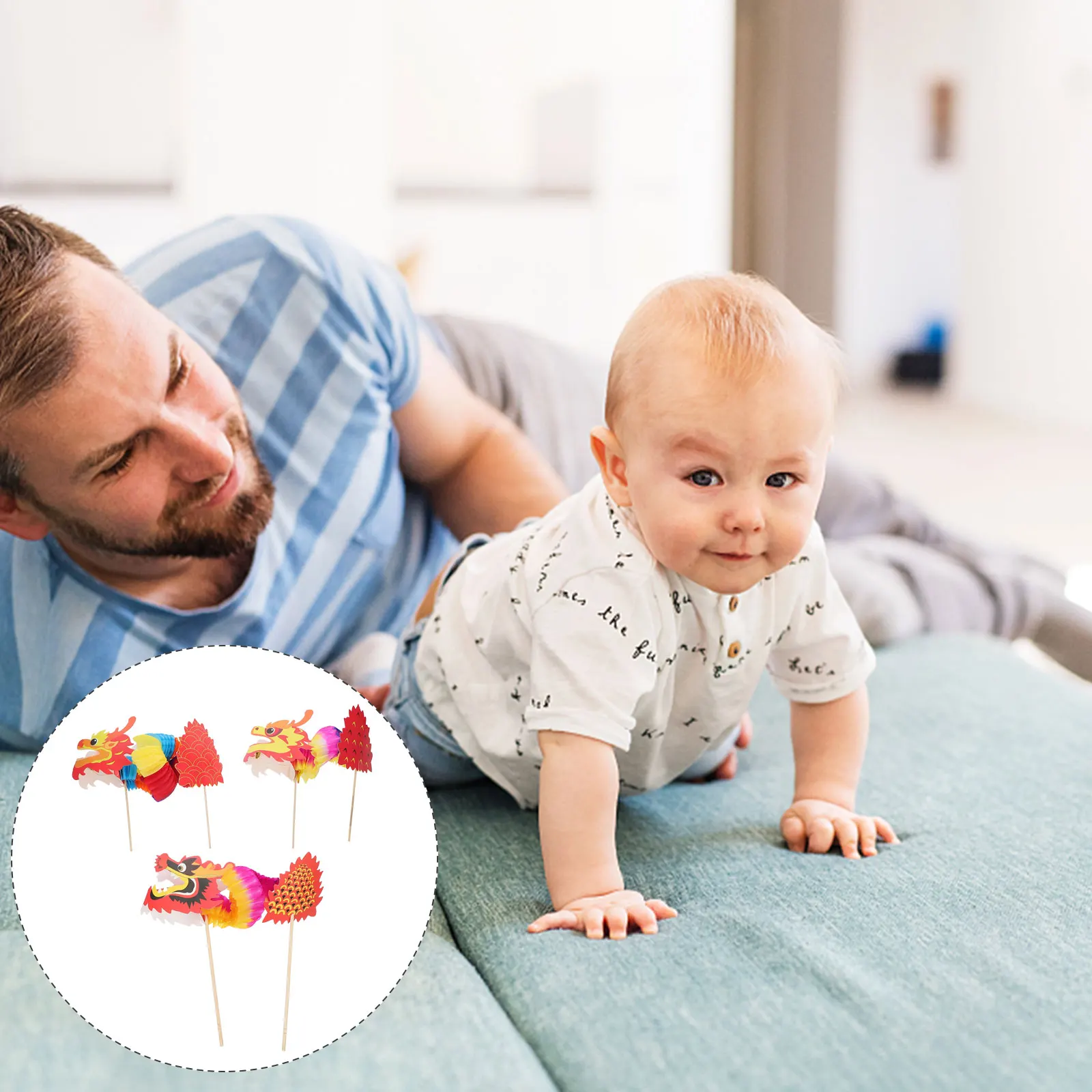 

3 Pcs Festival Ornaments for Kids Manual Paper Decoration DIY Accessory Preschool