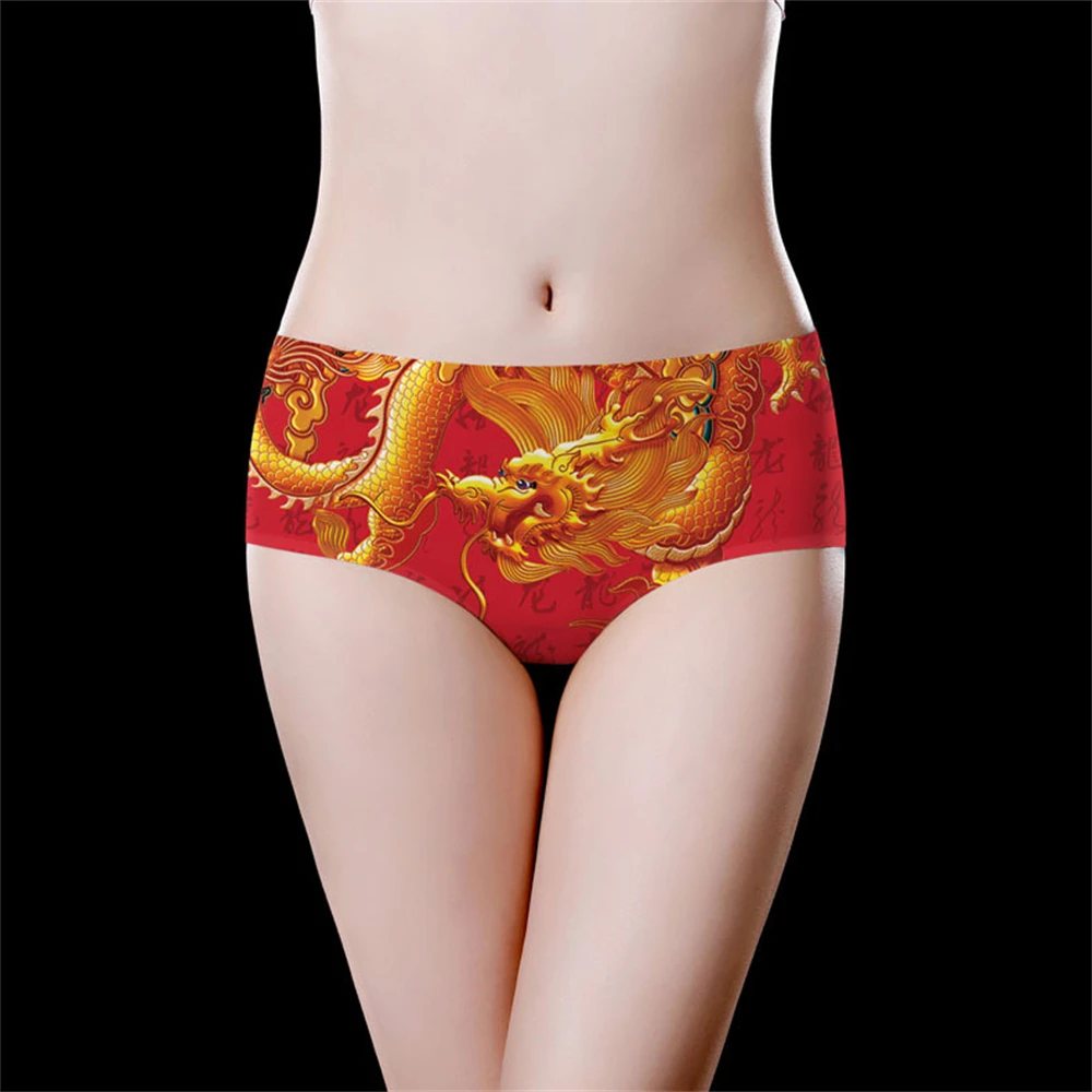 

1 шт., красное нижнее белье, женские треугольные брюки со средней талией, большой красный подарок, свадебные женские шорты