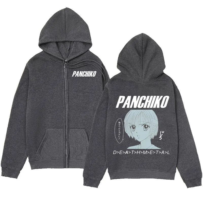 Rock Band Panchiko DEATHMETAL Album Zipper Hoodies Gothic Vintage Zip Up Kapuzenpullover Männer Frauen Mode Lässige Pullover