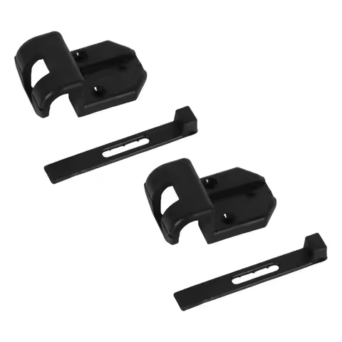 2pcs Caravan Sliding Table Rail Bracket Safety Catch Hooks Black for Motorhome Camper Sliding Table Rail Bracket Safety Hooks