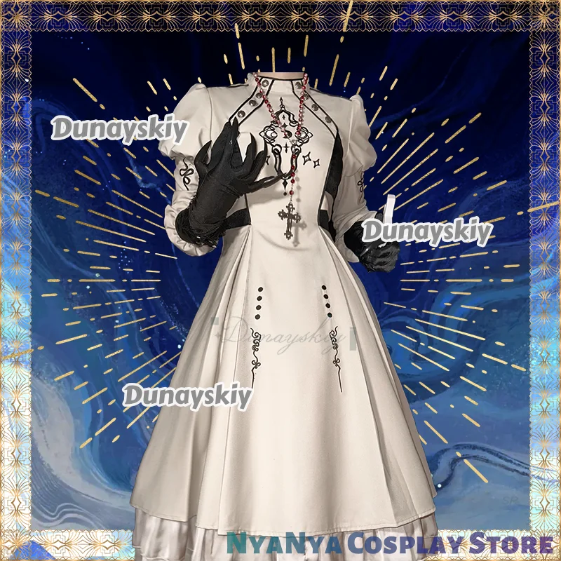 OP Lolita Estilo gótico Vestido de color marfil Mangas largas hinchadas Vestido de encaje plisado Adivinero rsiPara fiesta de carnaval Halloween