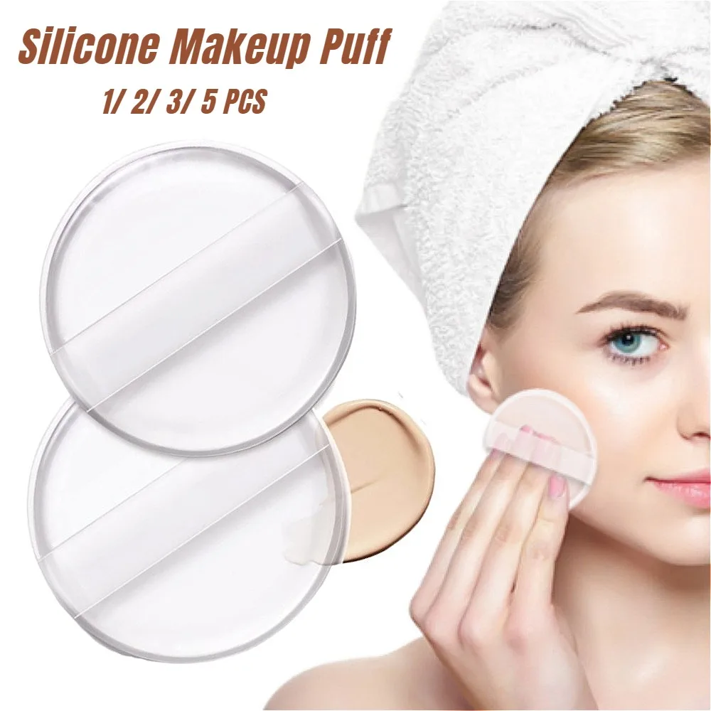 1/3/5 sztuk silikonowa gąbka do makijażu miękki blender kosmetyczny Beauty Puff do podkładu w płynie krem ​​BB Power Puffs akcesoria do makijazu