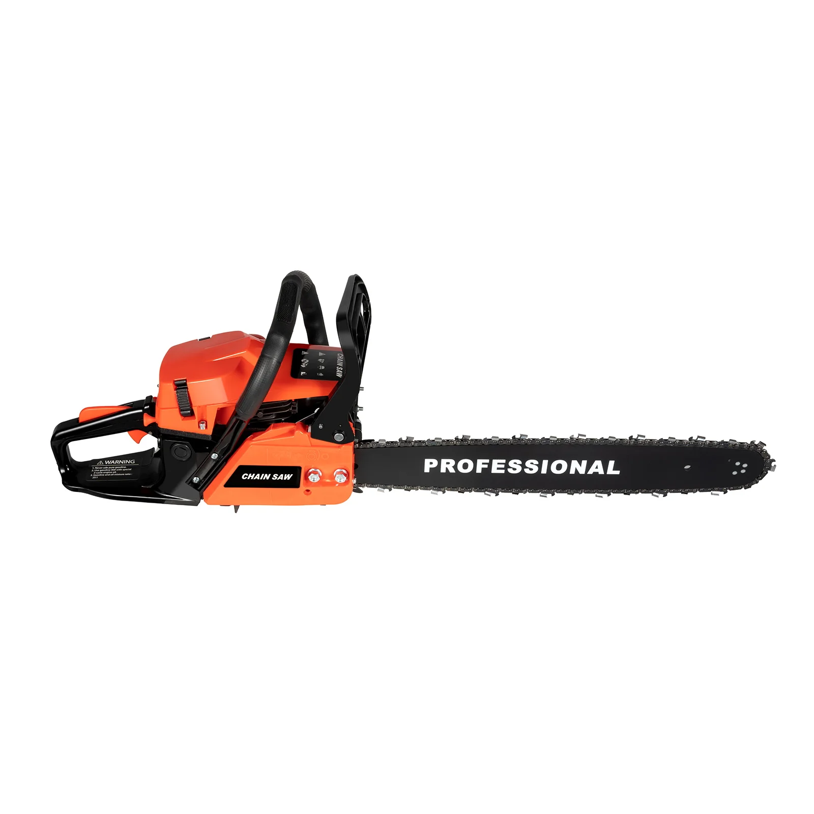 2.6kw Single Cylinder Gasoline Chainsaw Air-cooled 58cc 2-Stroke for Tree Wood Cutting