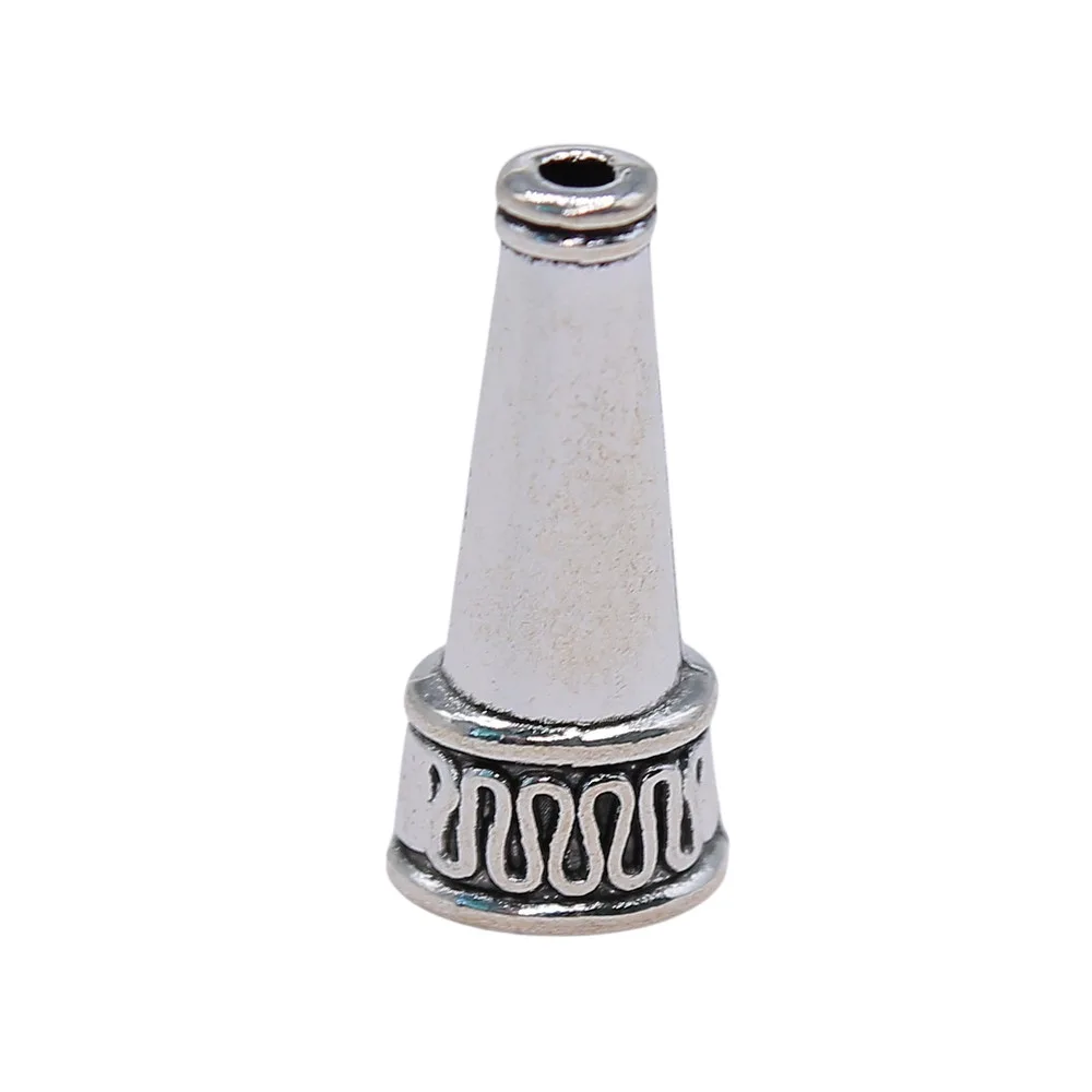 

10pcs 22x10x9mm Crimps End Caps Bead Covers Antique Silver Color Speaker End Bead Caps Connectors