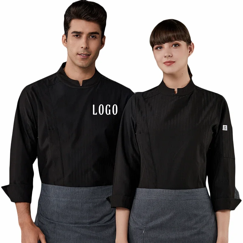 Professional Chef Jackets for Men and Women Breathable Long Sleeve Cook Coat Catering Work Clothes Top Clothing Shirt Custom