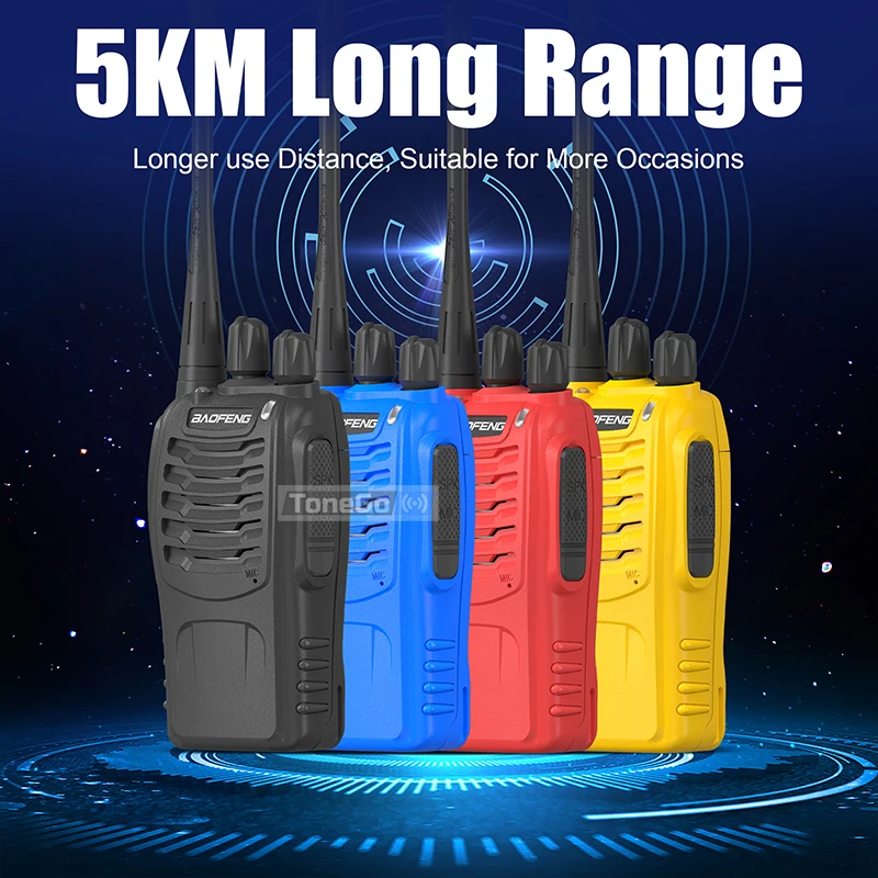 1/2/4x Baofeng BF-888S جهاز اتصال لاسلكي Type-C شحن UHF 5 كجم طويل المدى BF-8888 Pro 16CH أزرق أصفر لحم الخنزير اتجاهين راديو للصيد