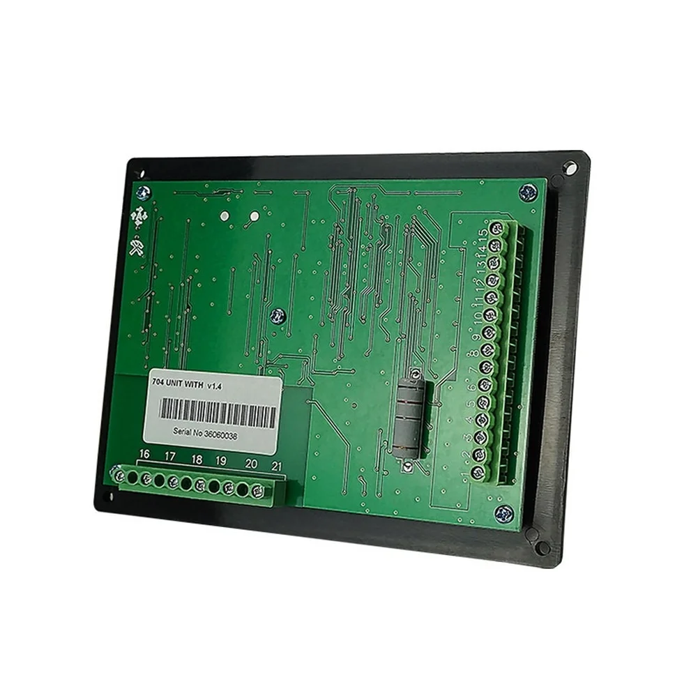 DSE704 Manual Generator Control System Featuring Intuitive Navigation Real Time Data and Compact Black Housing