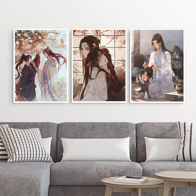 Mo Dao Zu Shi Wei WuXian/lan Zhan China Anime Posters Pictures Print Canvas Painting Wall Art Decor Living Room Home Decoration